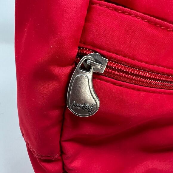 AMERIBAG Unisex One Size Red Microfiber Crossbody Sling Tote Healthy Back Bag - Picture 10 of 14